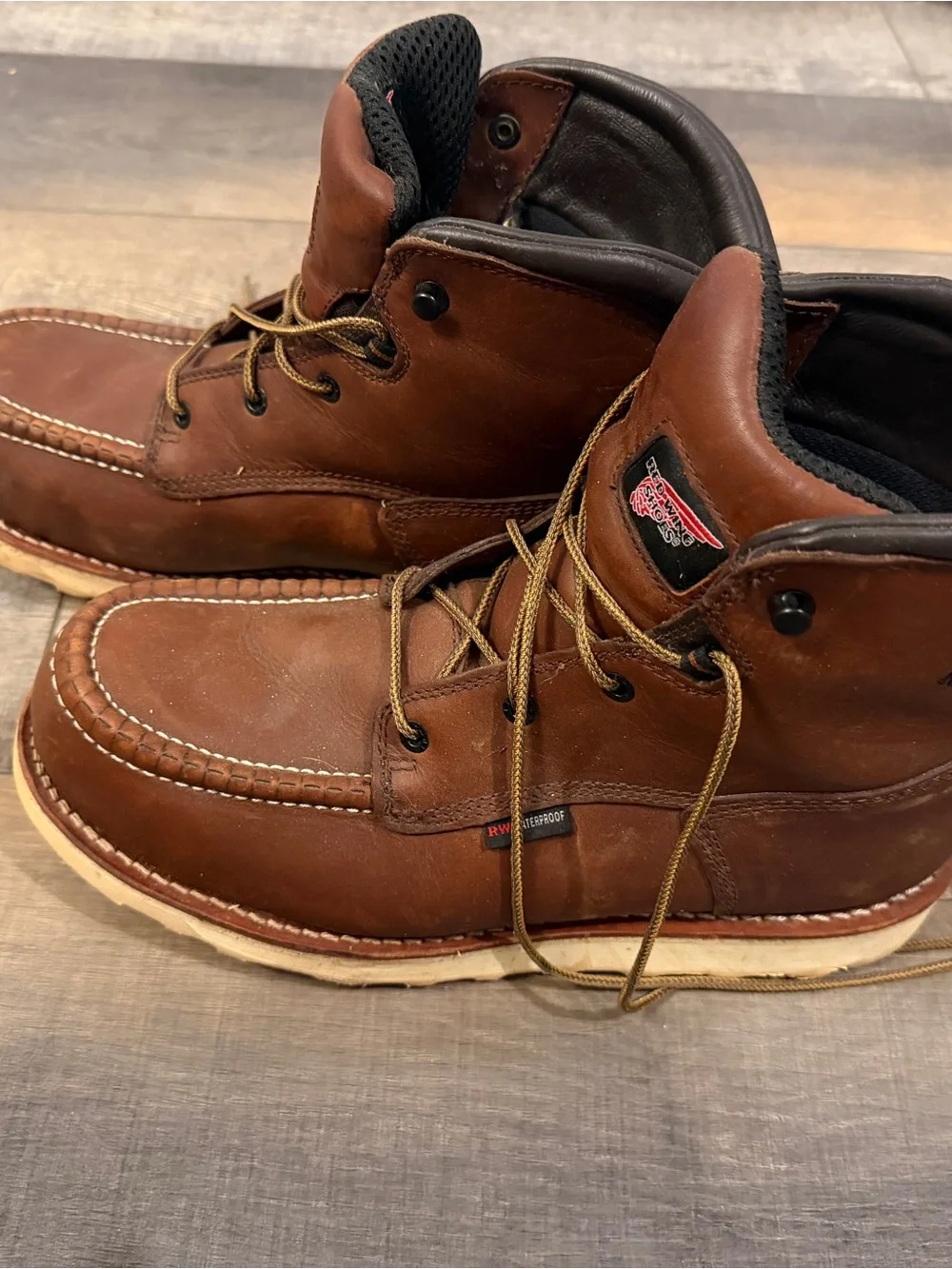 Red Wing Shoes Brown Waterproof Safety Toe Work Boot